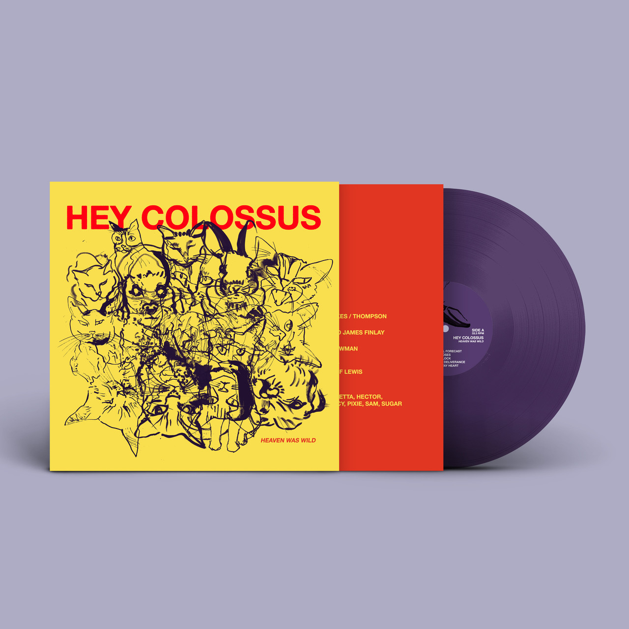 Hey Colossus 'Heaven Was Wild' LP Purple Vinyl