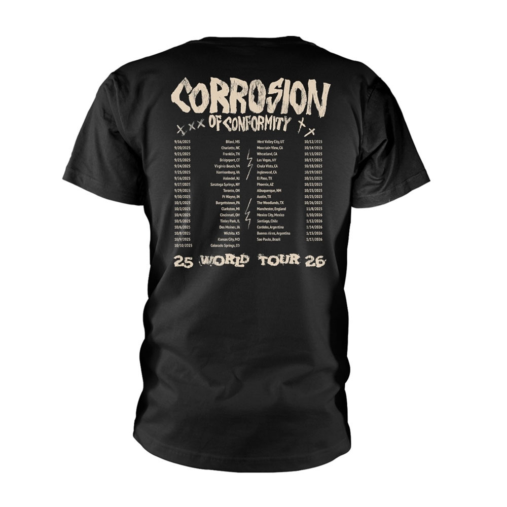 Corrosion of Conformity 'Forever Amplified Tour 2025' (Black) T-Shirt Back