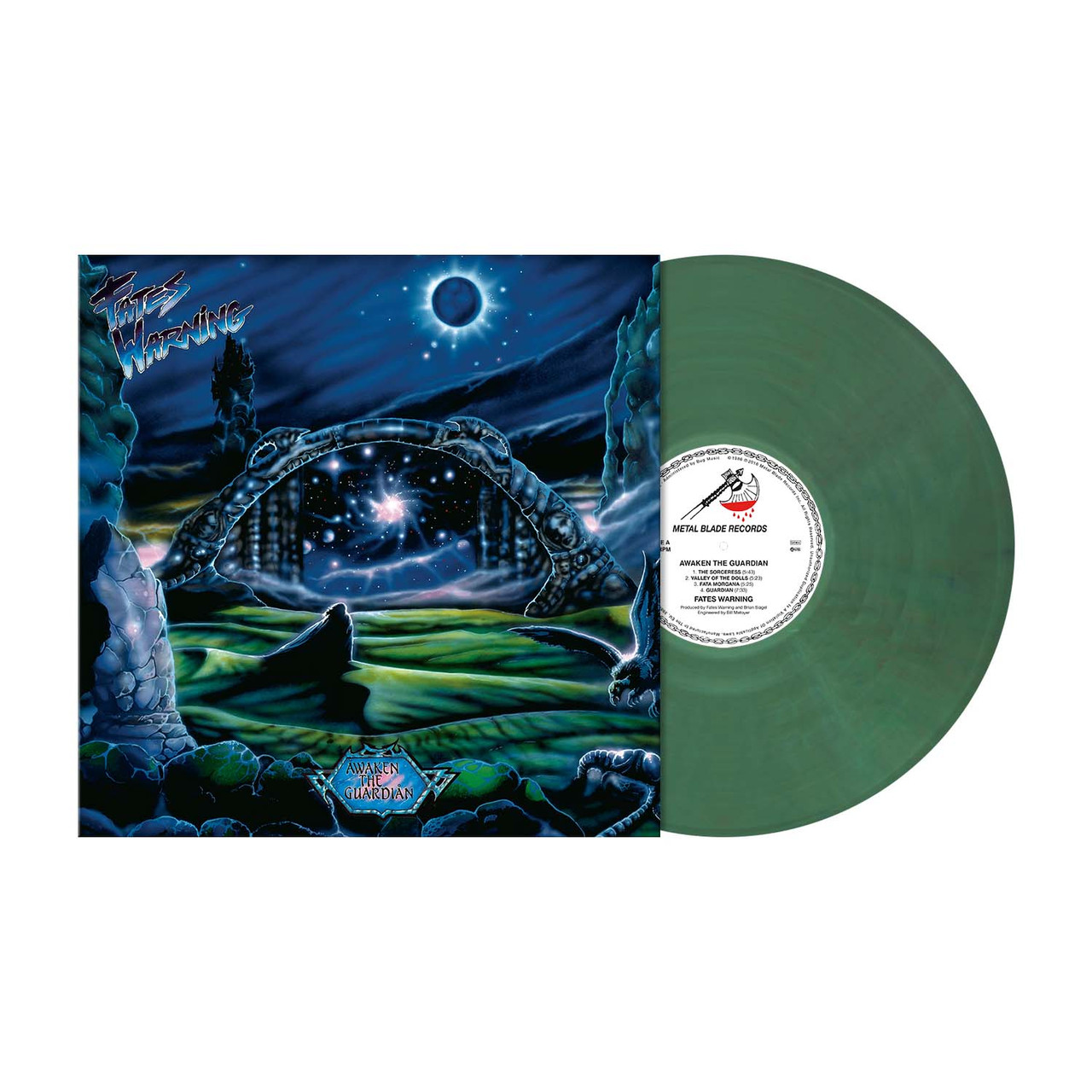 Fates Warning 'Awaken The Guardian' (40th Anniversary) LP Jade Green Blue & Red Smoke Vinyl