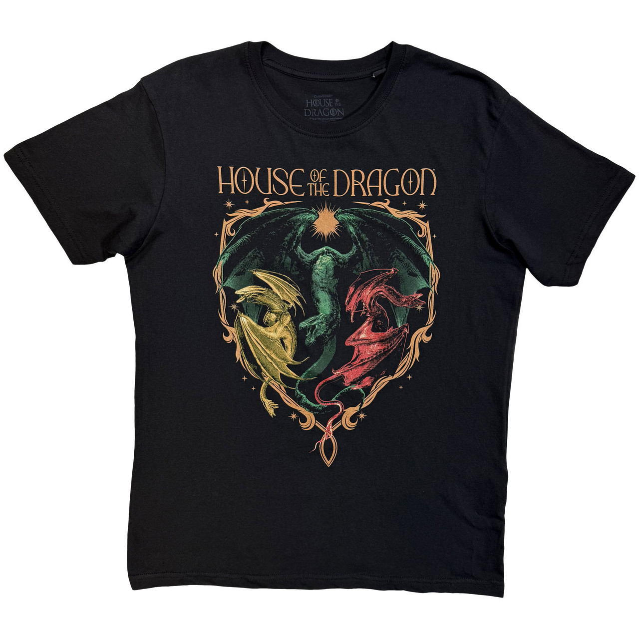 House Of The Dragon 'Dragon Crest' (Black) T-Shirt