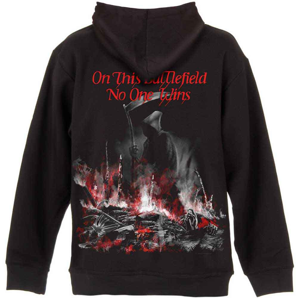 Iron Maiden 'Scuffed Trooper' (Black) Zip Up Hoodie