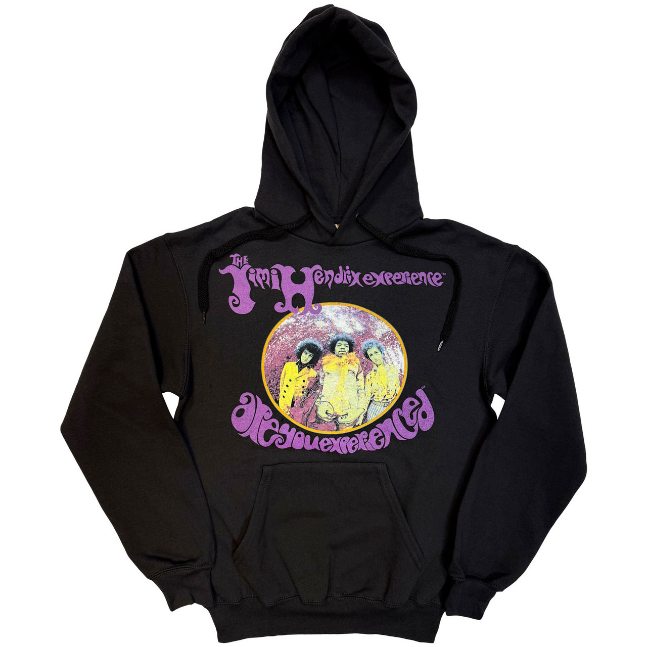 Jimi Hendrix 'Are You Experienced V1' (Black) Pull Over Hoodie