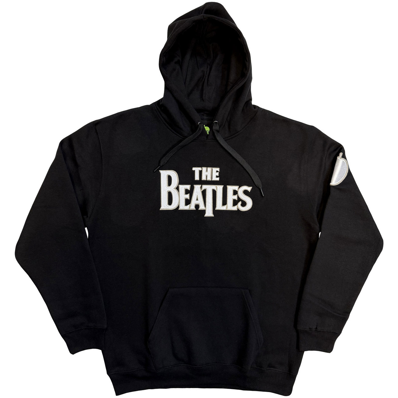The Beatles 'Drop T Logo & Apple Applique' (Black) Pull Over Hoodie