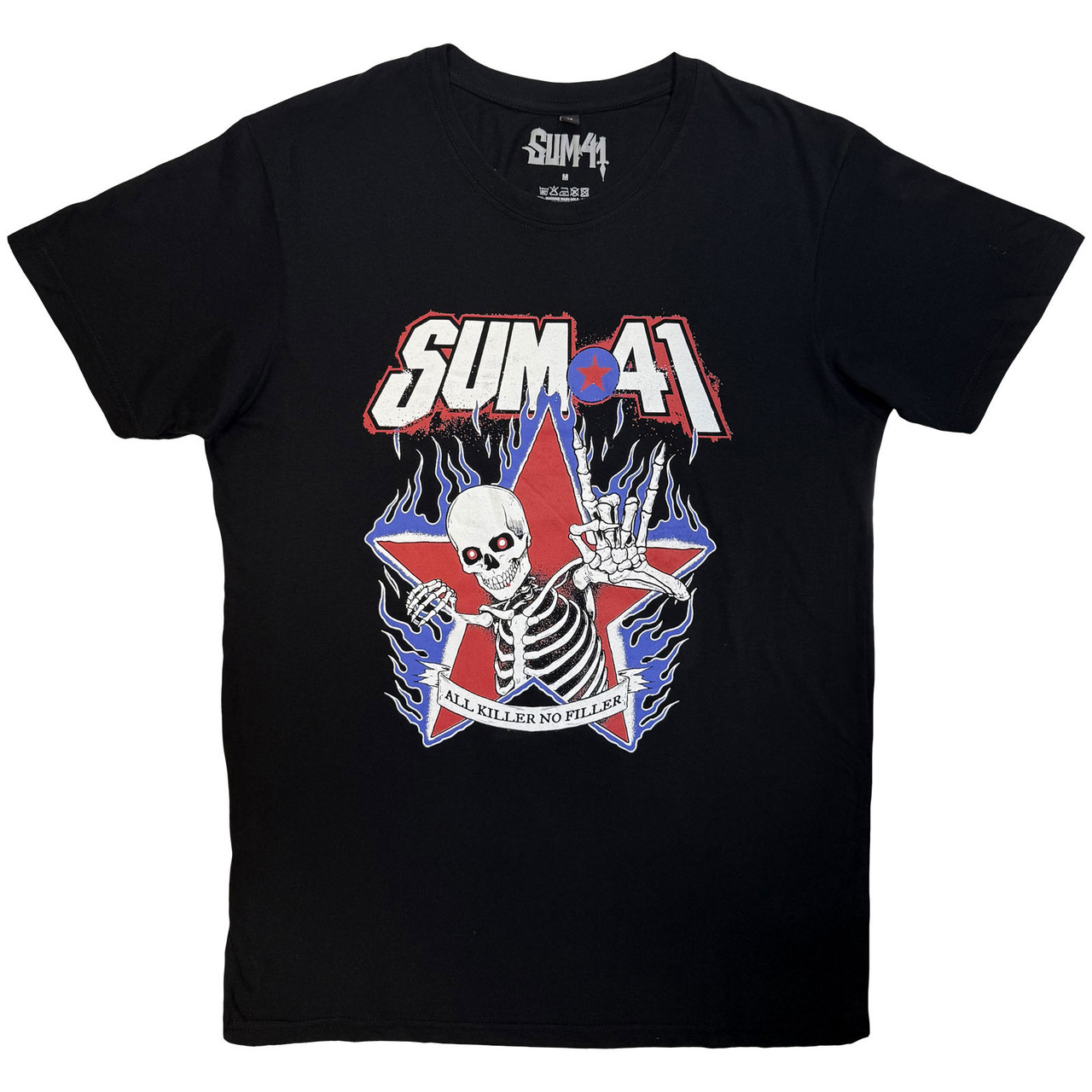 Sum 41 'All Killer No Filler Skeleton' (Black) Carbon T-Shirt