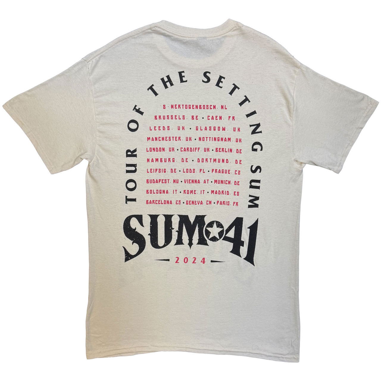 Sum 41 'Tour '24 PT.2 Pink Skull' (Neutral) T-Shirt