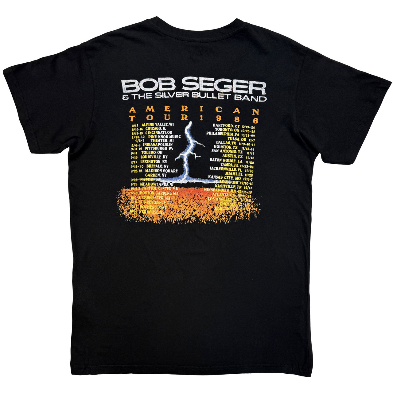 Bob Seger & The Silver Bullet Band 'American Storm' (Black) Carbon T-Shirt