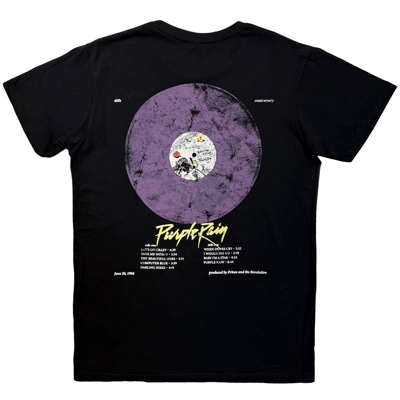 Prince 'Purple Rain 40th Anniversary' (Black) Carbon T-Shirt