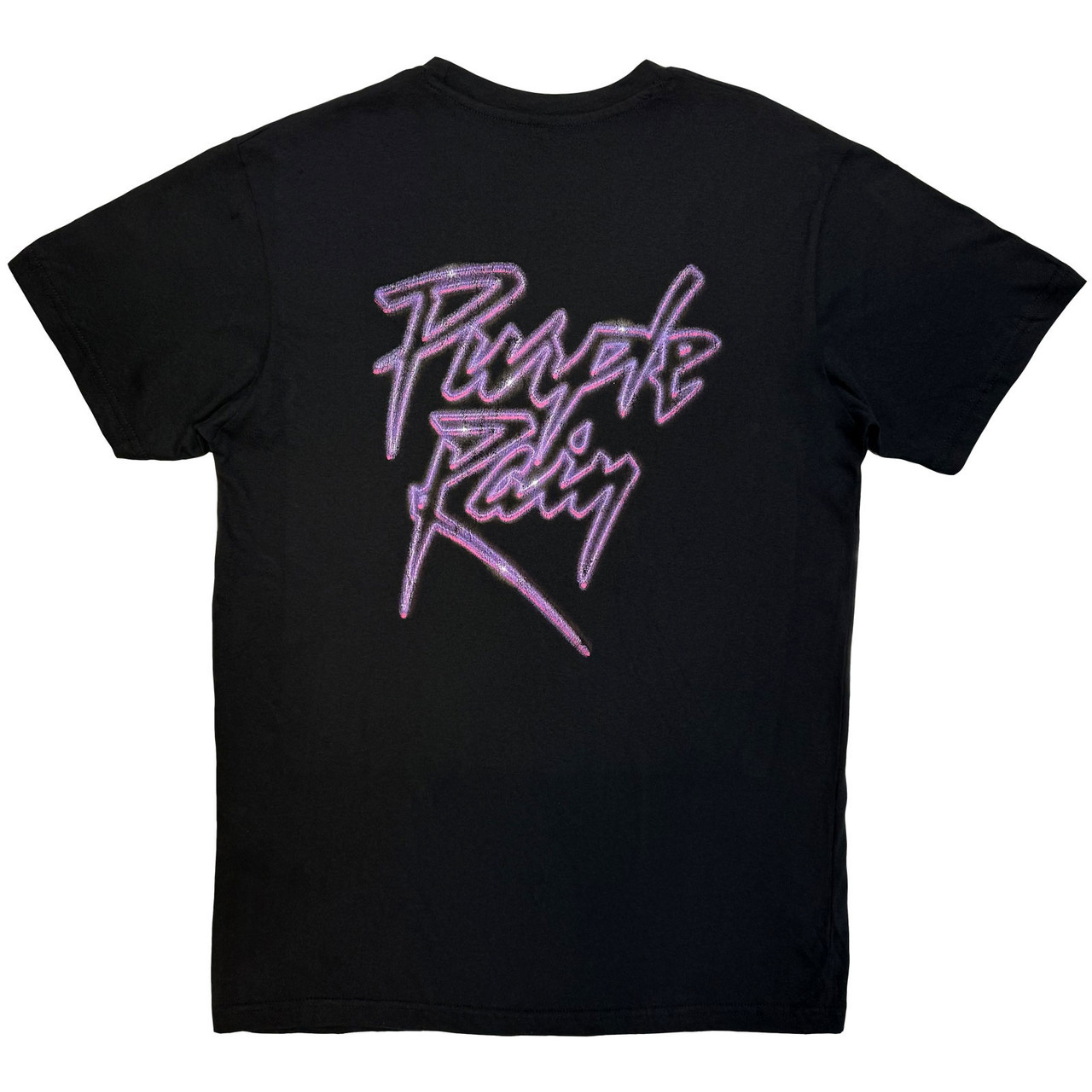 Prince 'Purple Rain Logo Outline' (Black) Carbon T-Shirt
