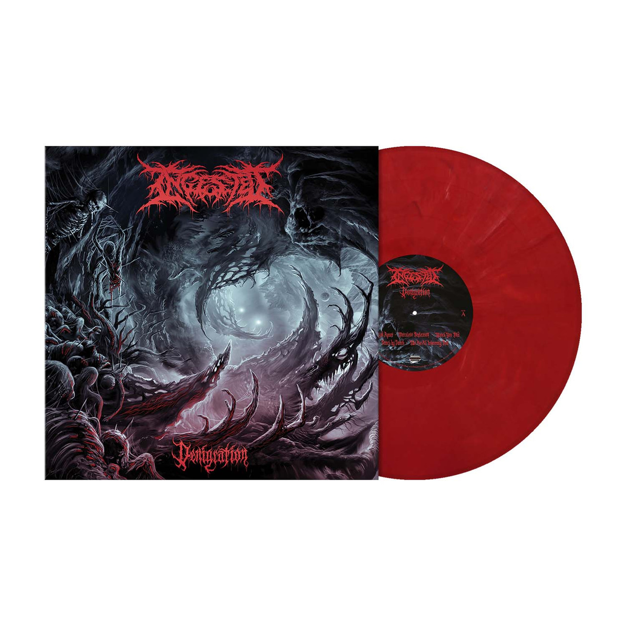 Ingested 'Denigration' LP Red Marbled Vinyl