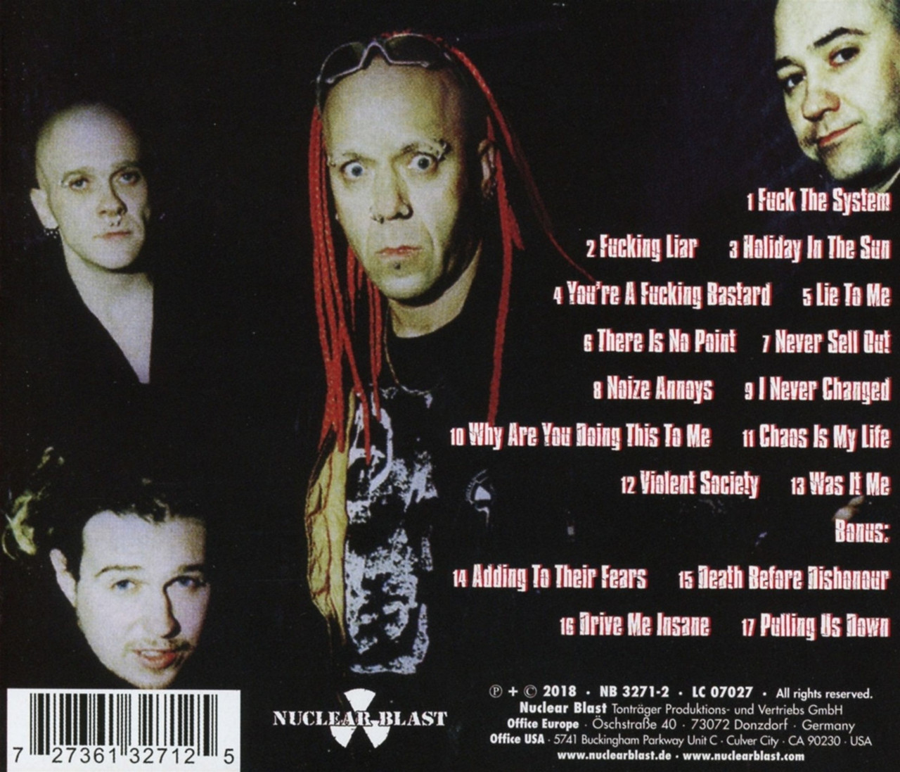 The Exploited 'Fuck The System' CD