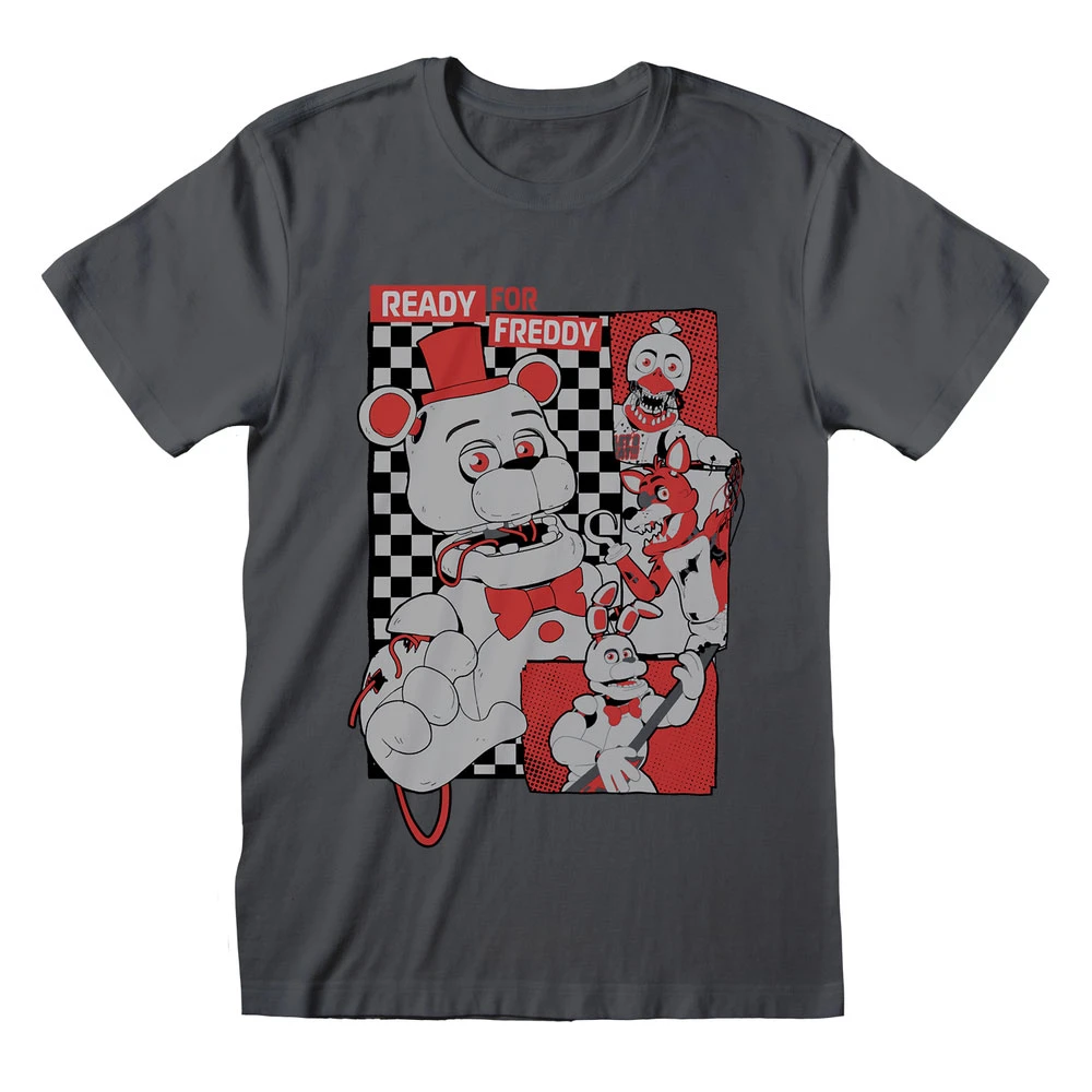 Five Nights At Freddy's 'Collage' (Grey) T-Shirt