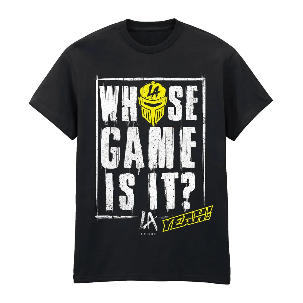 WWE - LA Knight 'Whose Game Is It?' (Black) T-Shirt