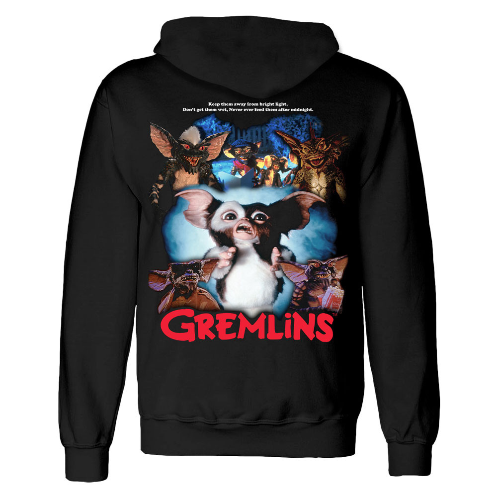 Gremlins 'Poster' (Black) Pull Over Hoodie Back
