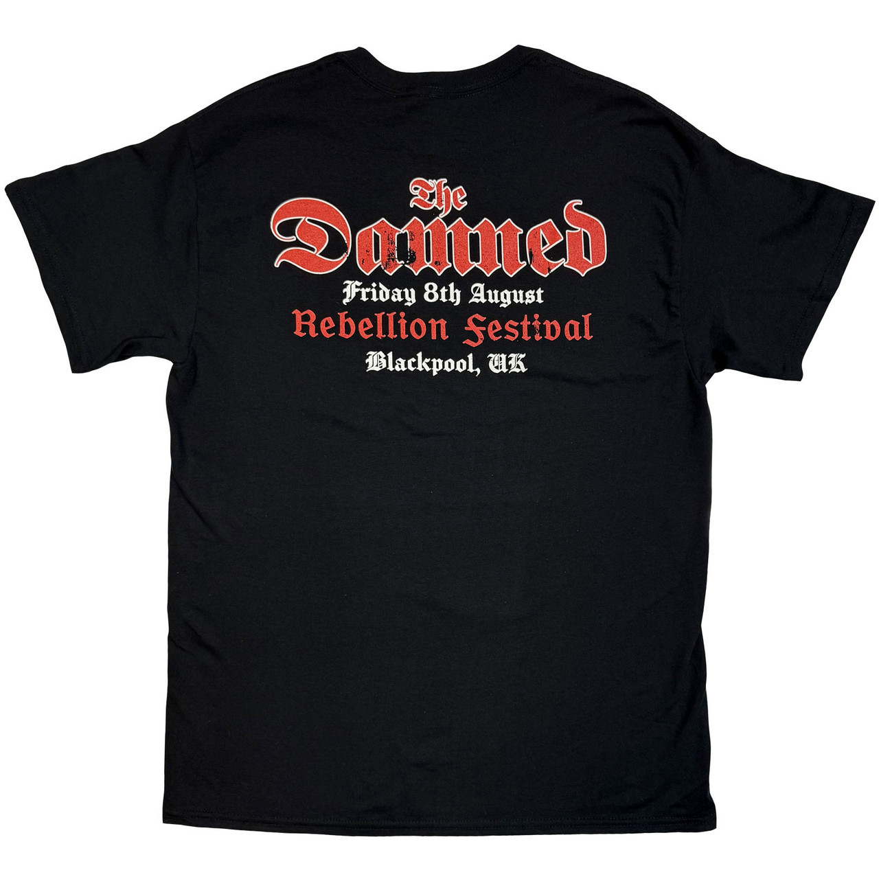 The Damned 'Skeleton/Rebellion Festival 25' (Black) Ex-Tour T-Shirt