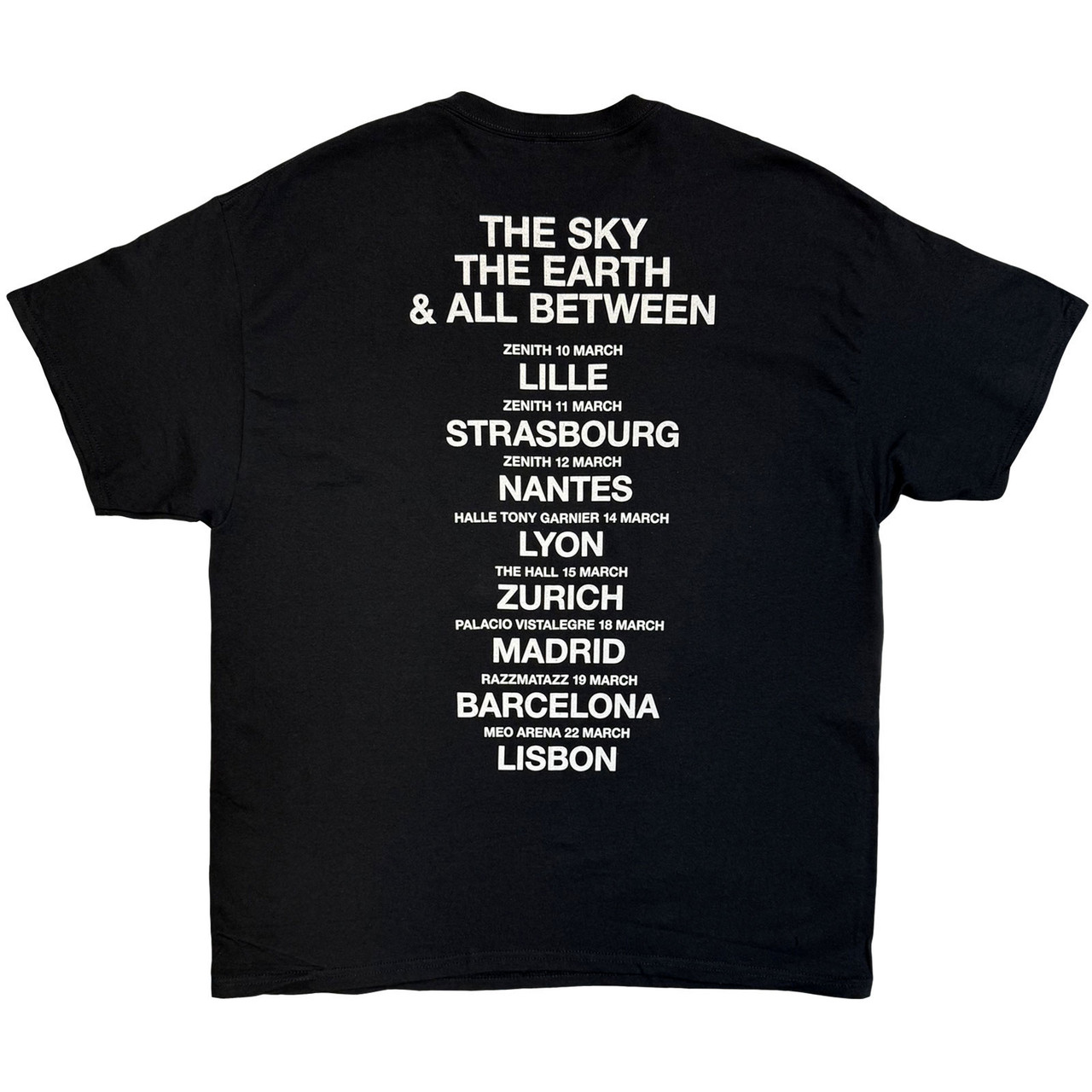 Architects 'The Sky The Earth And All Between EU Tour March 25' (Black) Ex-Tour T-Shirt