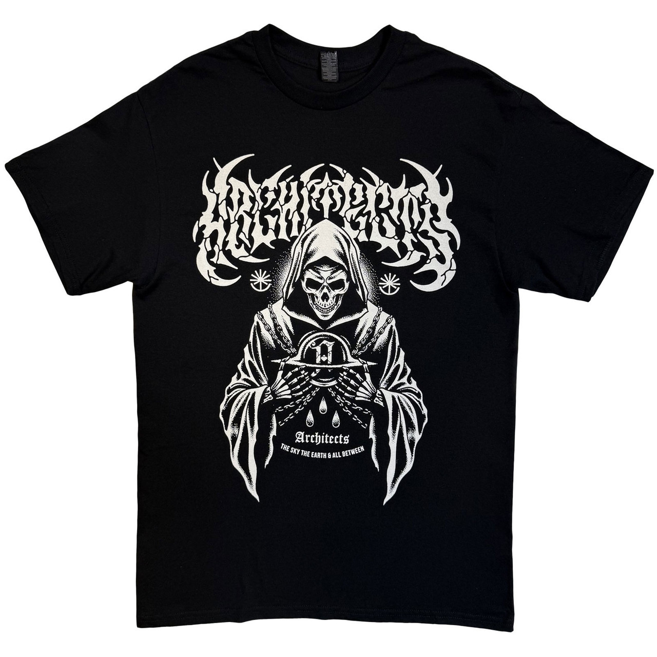 Architects 'The Sky The Earth And All Skeleton EU Tour 25' (Black) Ex-Tour T-Shirt