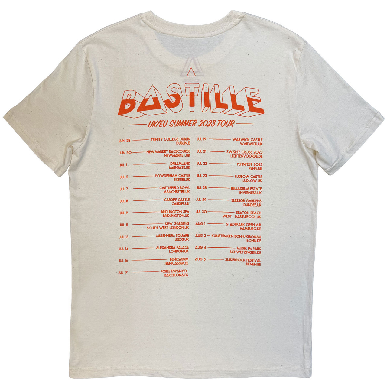 Bastille 'Summer UK & EU Tour 23' (Neutral) Ex-Tour T-Shirt