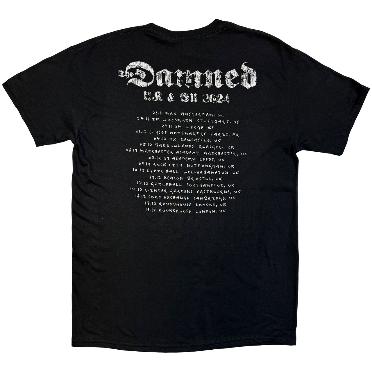 The Damned 'Photo UK & EU Tour 24' (Black) Ex-Tour T-Shirt