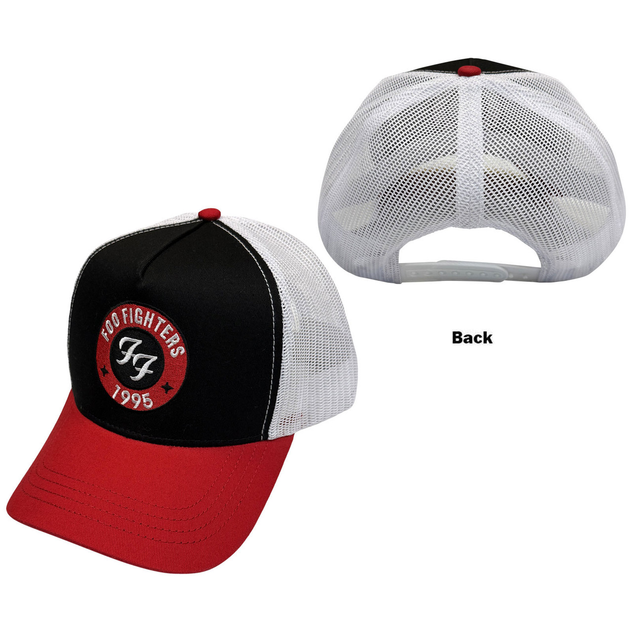 Foo Fighters '1995 Emblem' (Black, Red & White) Trucker Cap