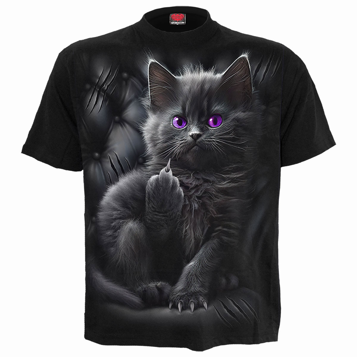 Spiral 'Cattitude' (Black) T-Shirt