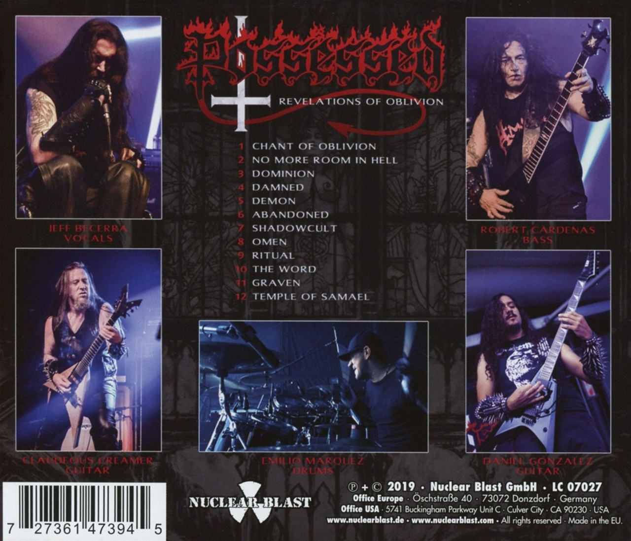 Possessed 'Revelations of Oblivion' CD