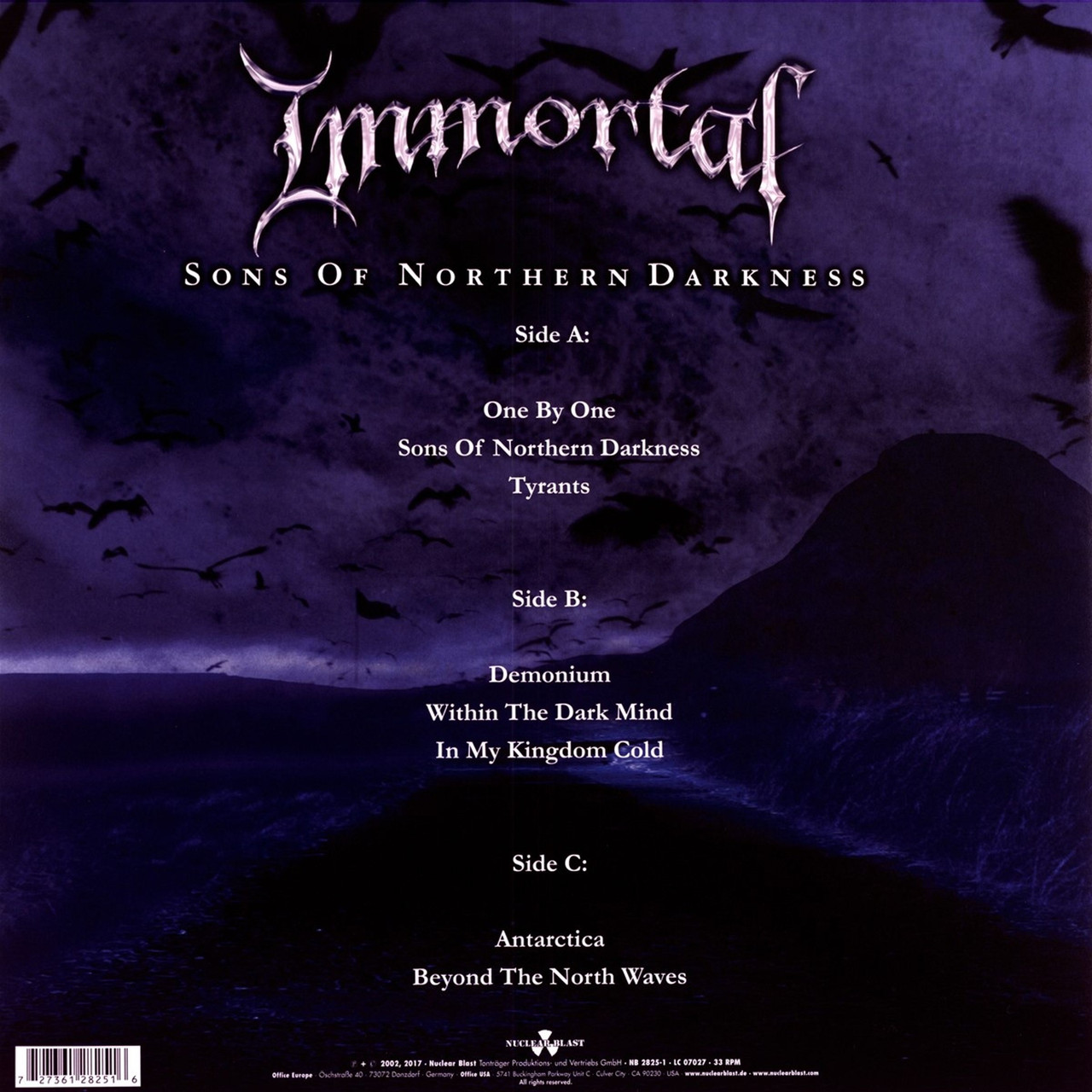Immortal 'Sons of Northern Darkness' 2LP Black Vinyl