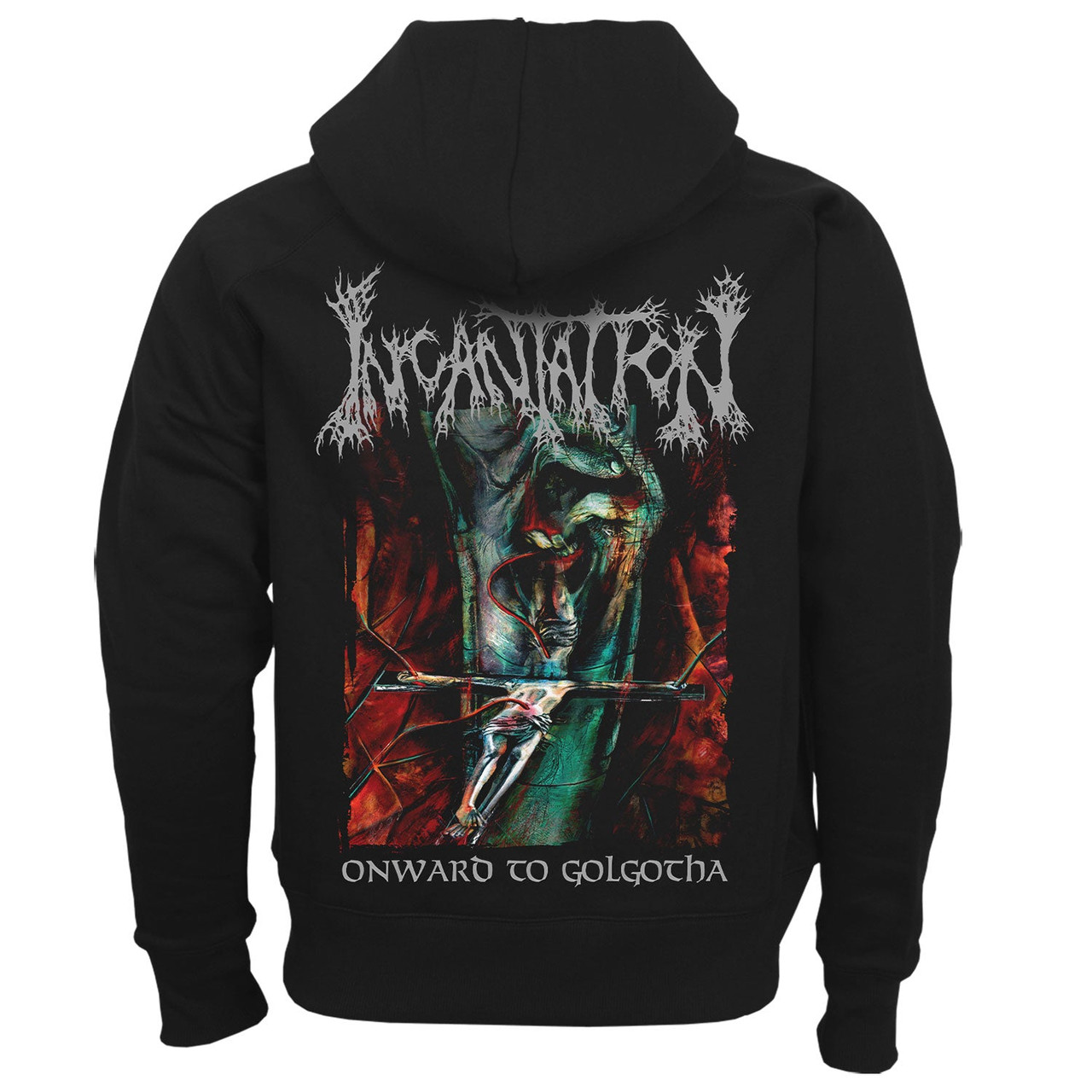 Incantation 'Onward To Golgotha' (Black) Pullover Hoodie - US Import
