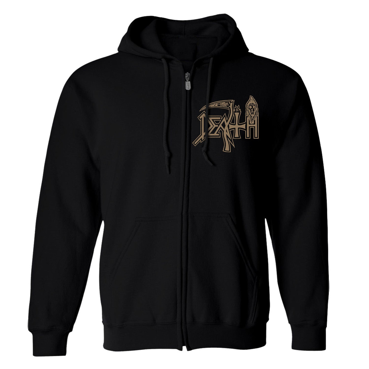Death 'Human' (Black) Zip Up Hoodie - US Import