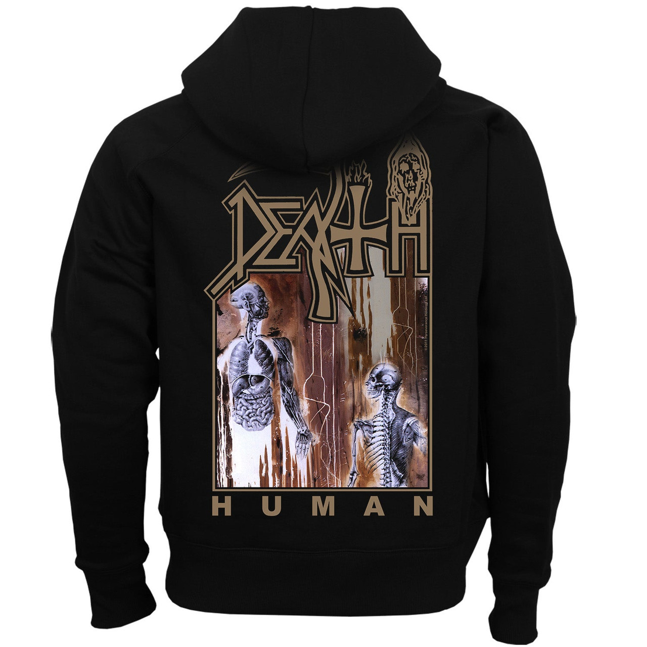 Death 'Human' (Black) Zip Up Hoodie - US Import