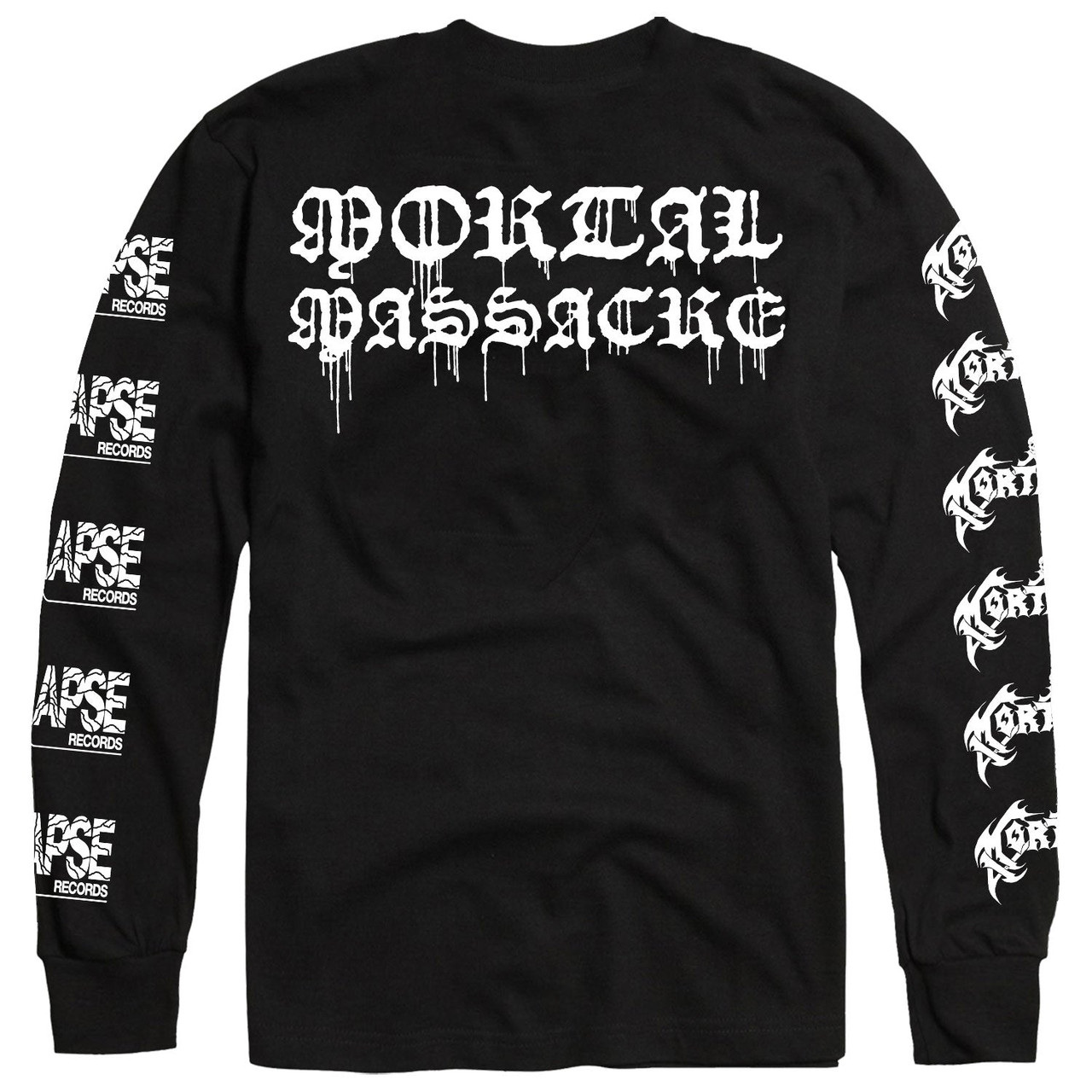 Mortician 'Mortal Massacre' (Black) Long Sleeve Shirt - US Import