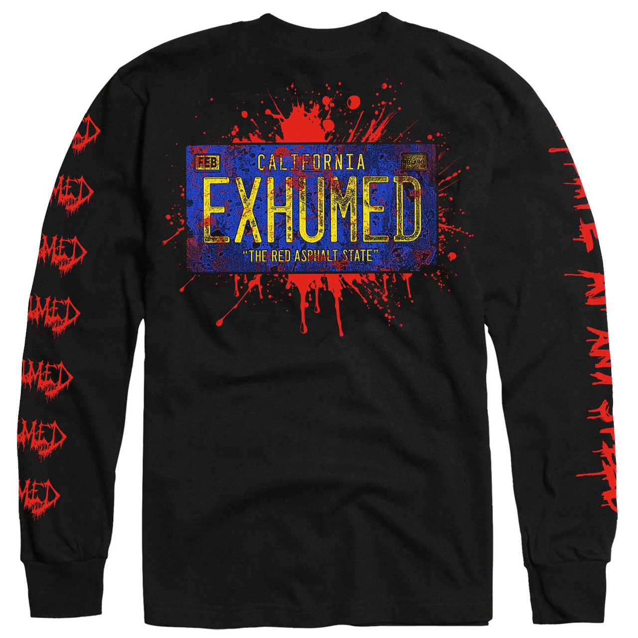 Exhumed 'Red Asphalt' (Black) Long Sleeve Shirt - US Import