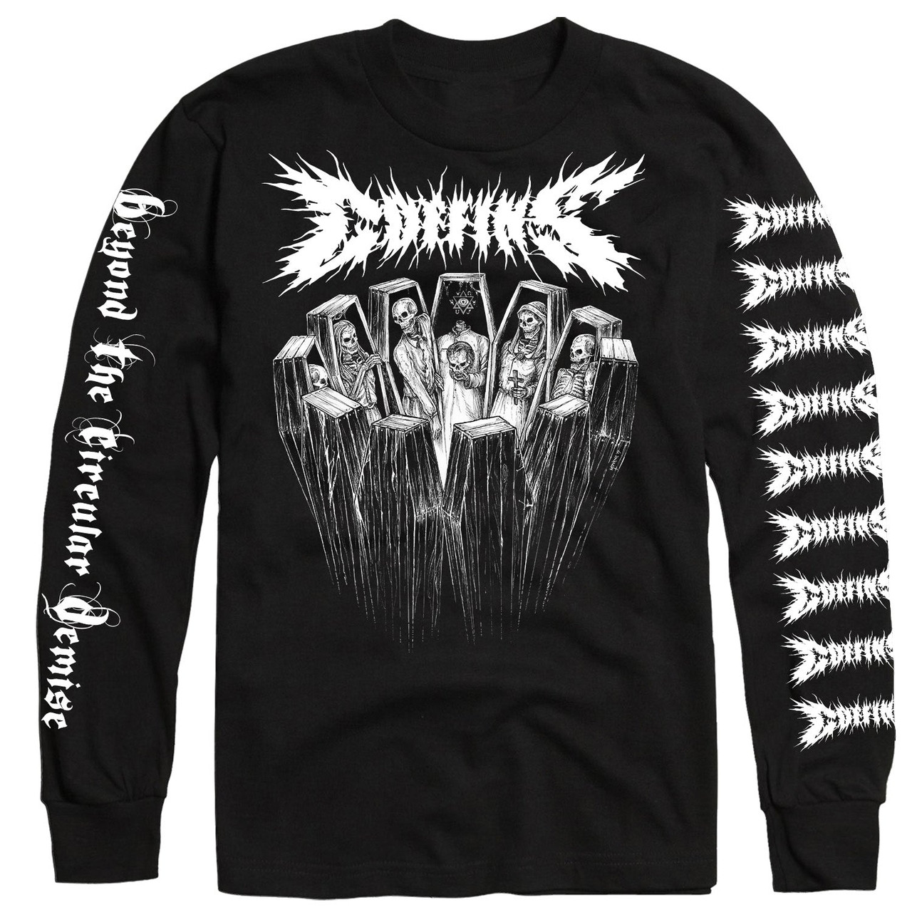 Coffins 'Beyond the Circular Demise' (Black) Long Sleeve Shirt - US Import
