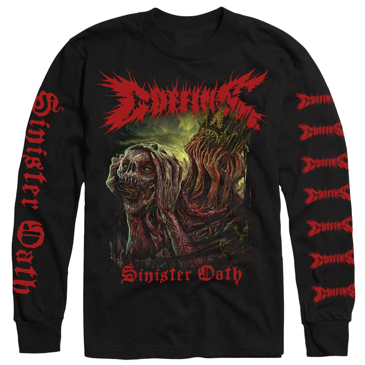 Coffins 'Sinister Oath' (Black) Long Sleeve Shirt - US Import