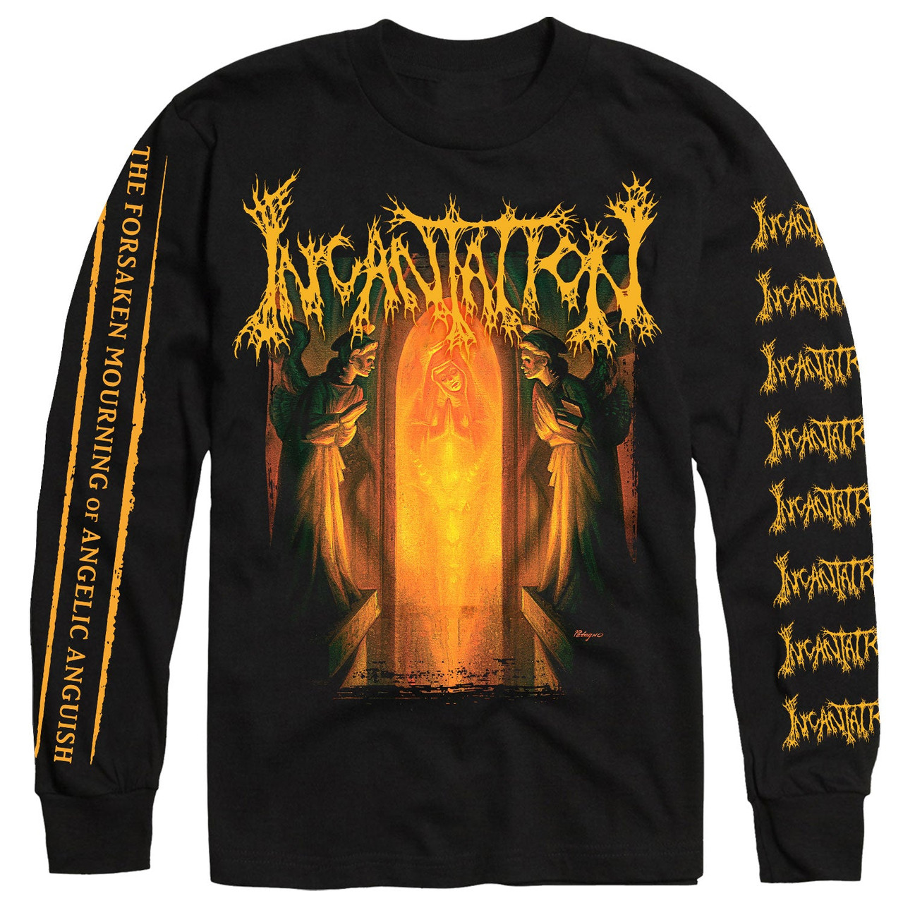 Incantation 'The Forsaken Mourning Of Angelic Anguish' (Black) Long Sleeve Shirt - US Import