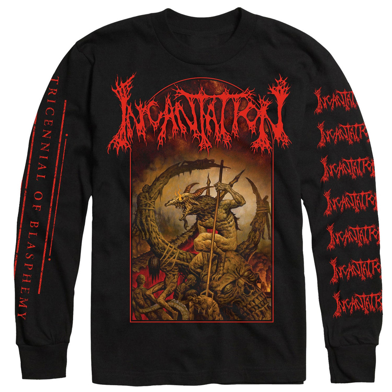 Incantation 'Tricennial of Blasphemy' (Black) Long Sleeve Shirt - US Import