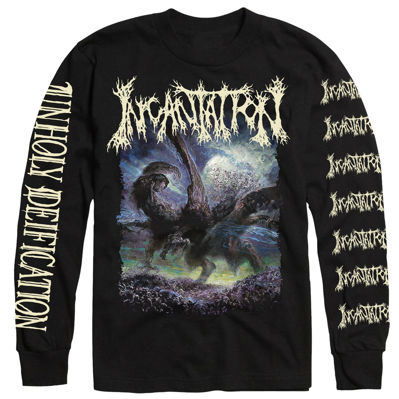 Incantation 'Unholy Deification' (Black) Long Sleeve Shirt - US Import