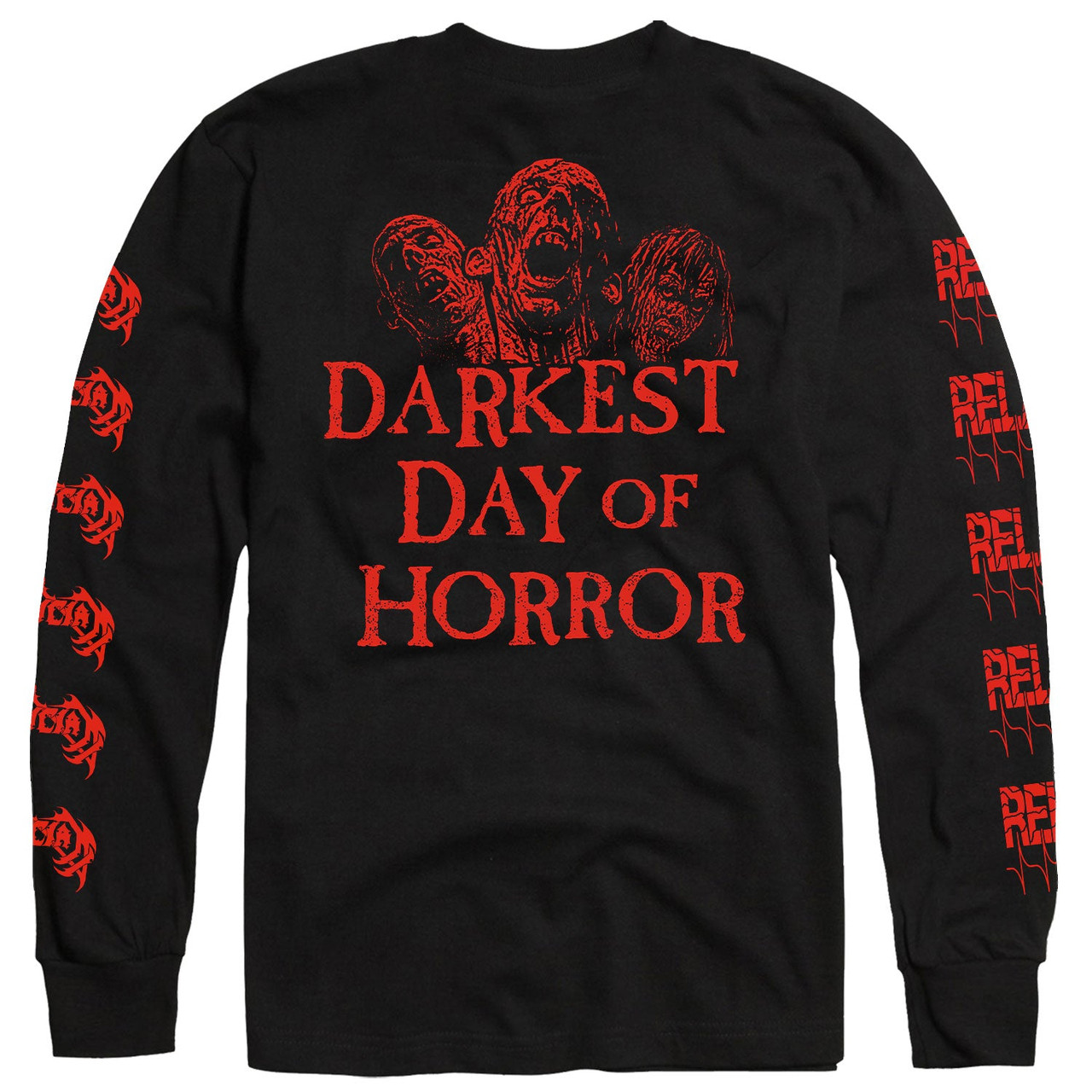 Mortician 'Darkest Day Of Horror' (Black) Long Sleeve Shirt - US Import