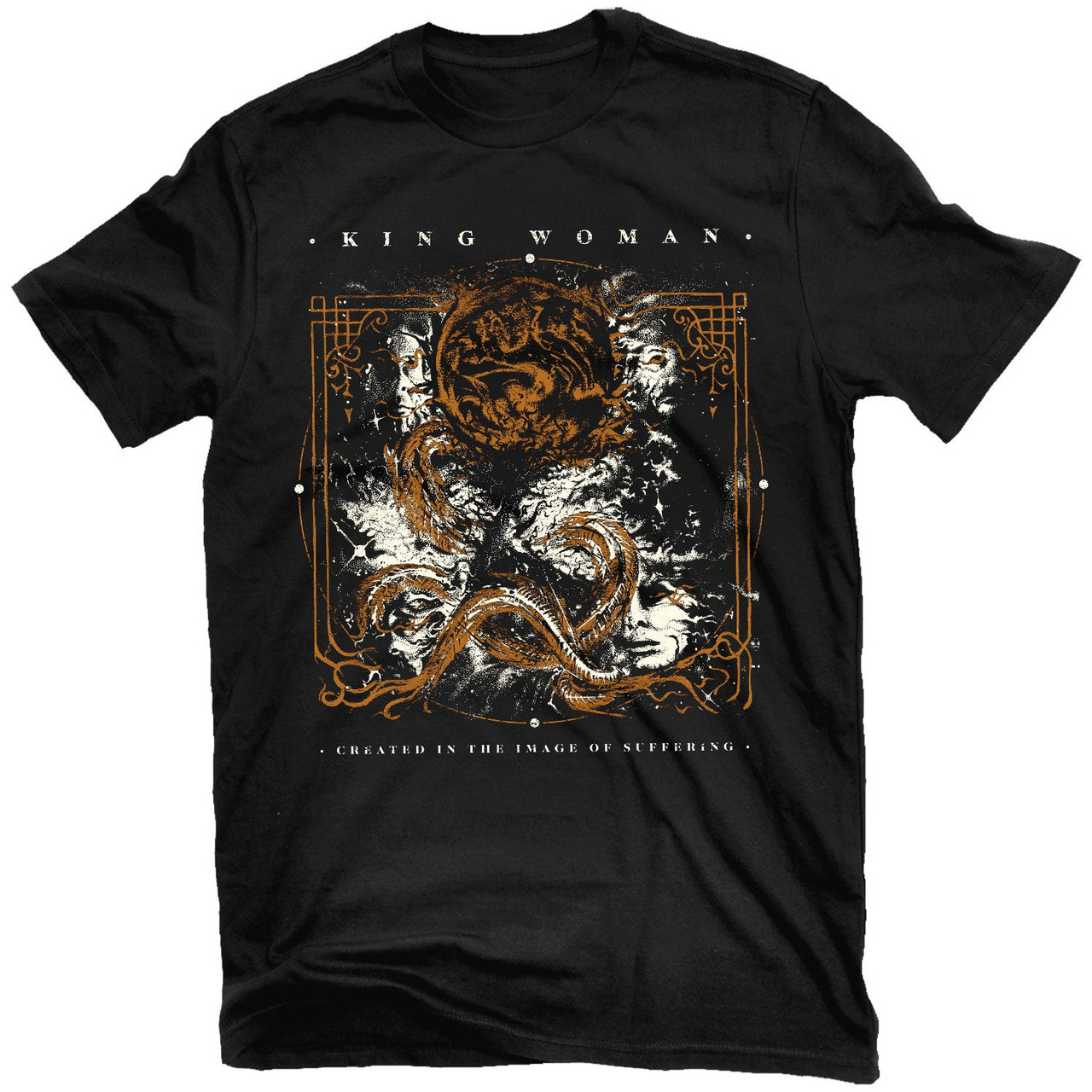 King Woman 'Created in the Image of Suffering' (Black) T-Shirt - US Import