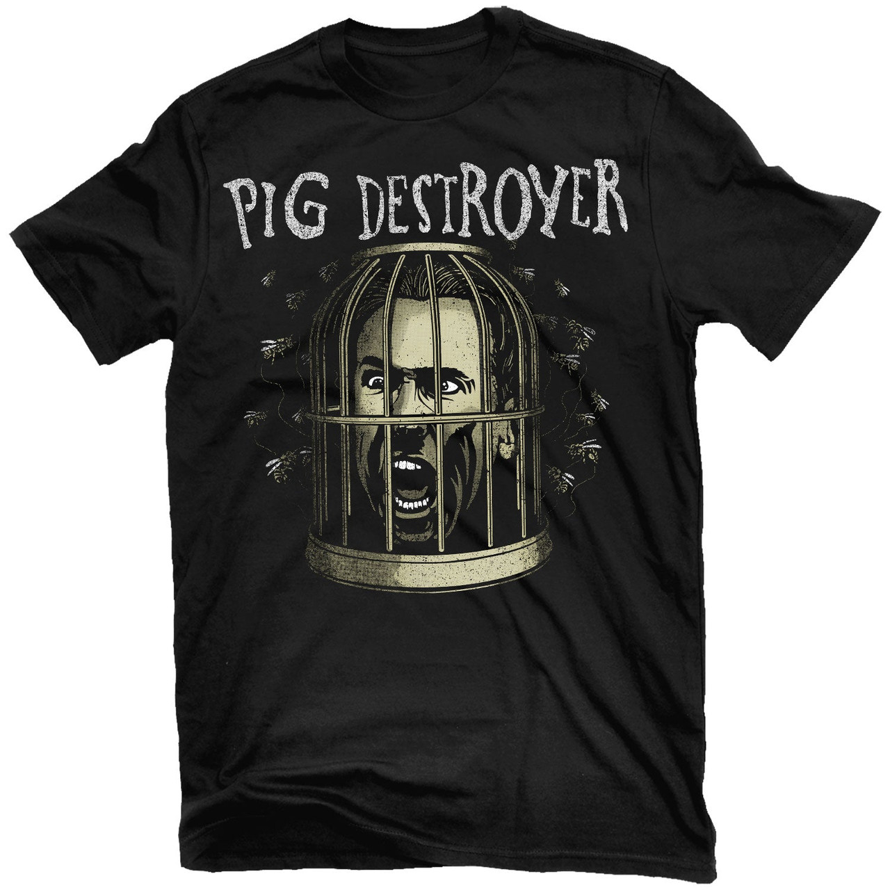 Pig Destroyer 'Cage Head' (Black) T-Shirt - US Import