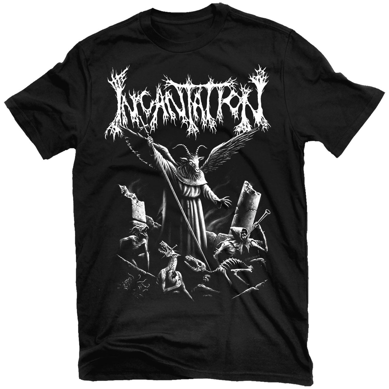 Incantation 'Upon the Throne of Apocalypse Reissue' (Black) T-Shirt - US Import