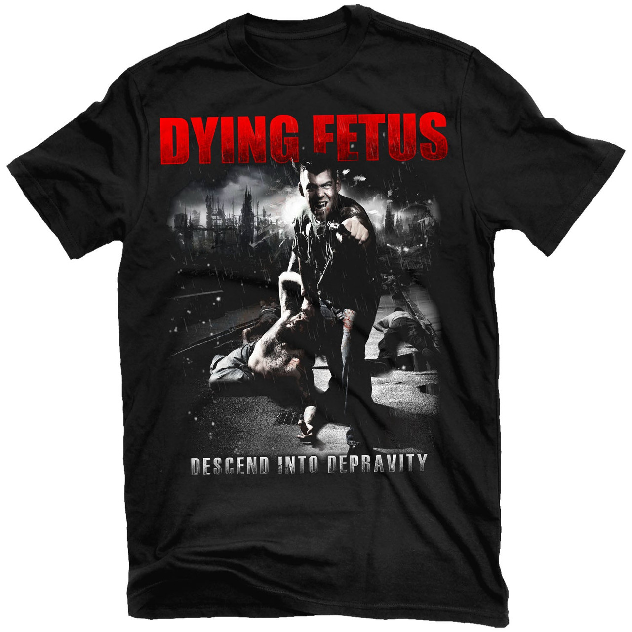 Dying Fetus 'Descend Into Depravity' (Black) T-Shirt - US Import