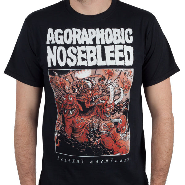Agoraphobic Nosebleed 'Bestial' (Black) T-Shirt - US Import
