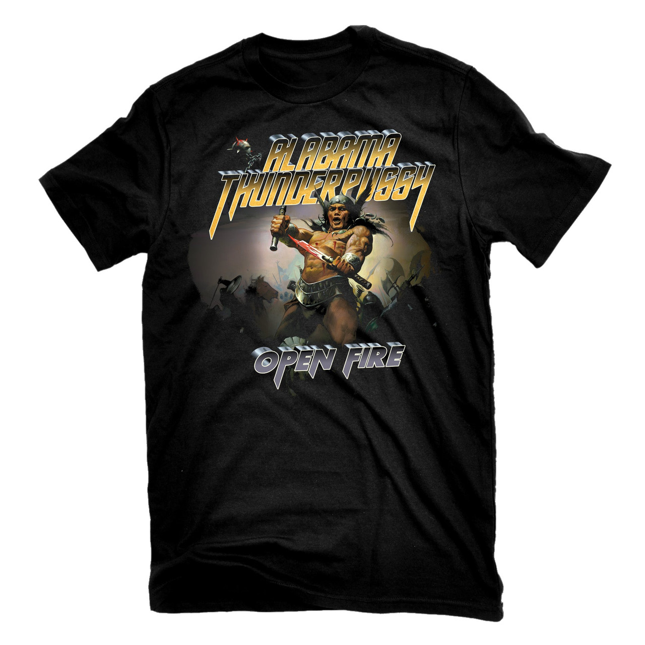Alabama Thunderpussy 'Open Fire' (Black) T-Shirt - US Import