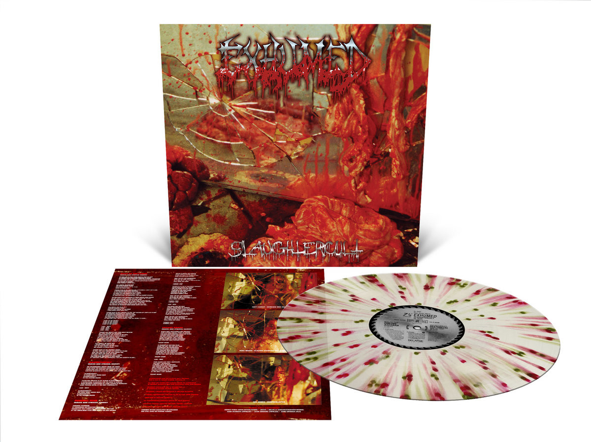 Exhumed 'Slaughtercult' LP Milky Clear Splatter Vinyl