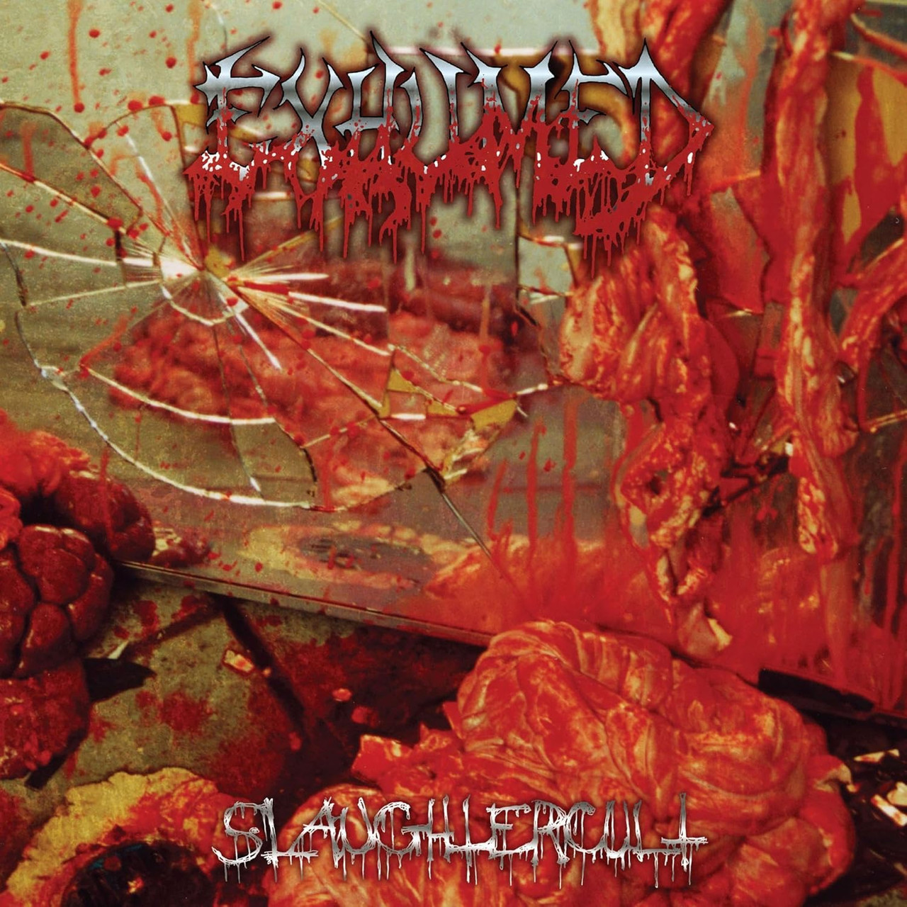 Exhumed 'Slaughtercult' LP Milky Clear Splatter Vinyl