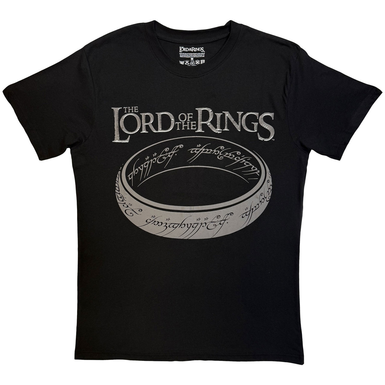 Lord Of The Rings 'Greyscale Ring' (Black) T-Shirt