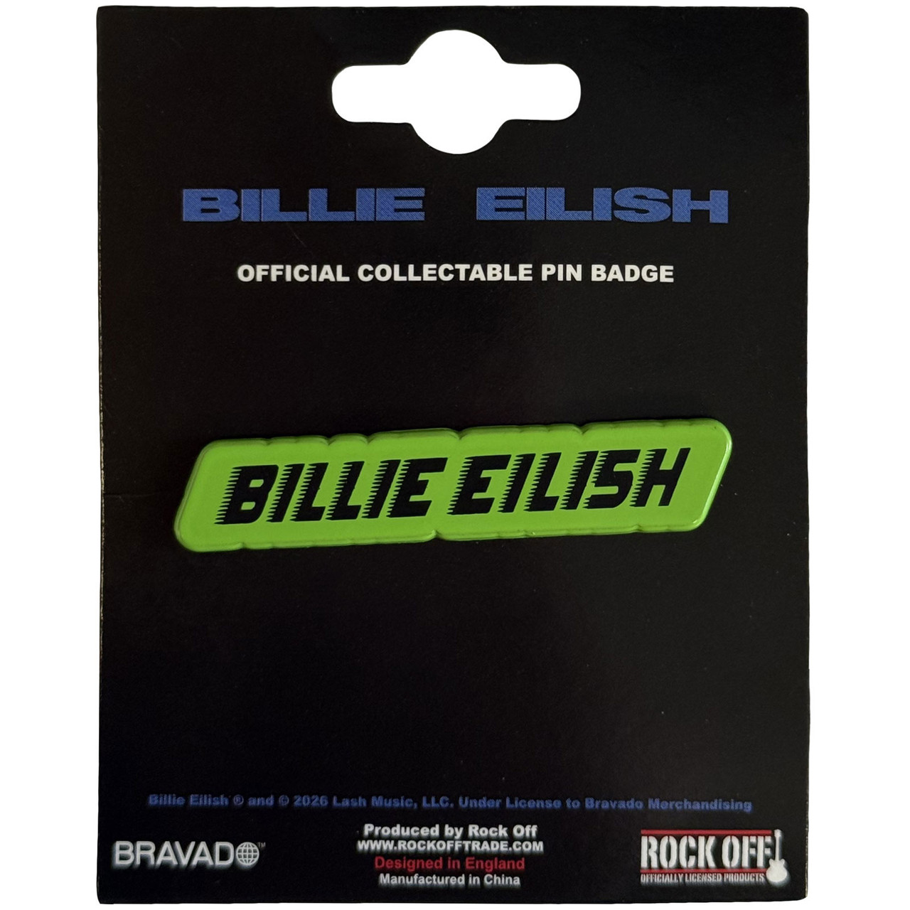 Billie Eilish 'Racer Logo' Pin Badge
