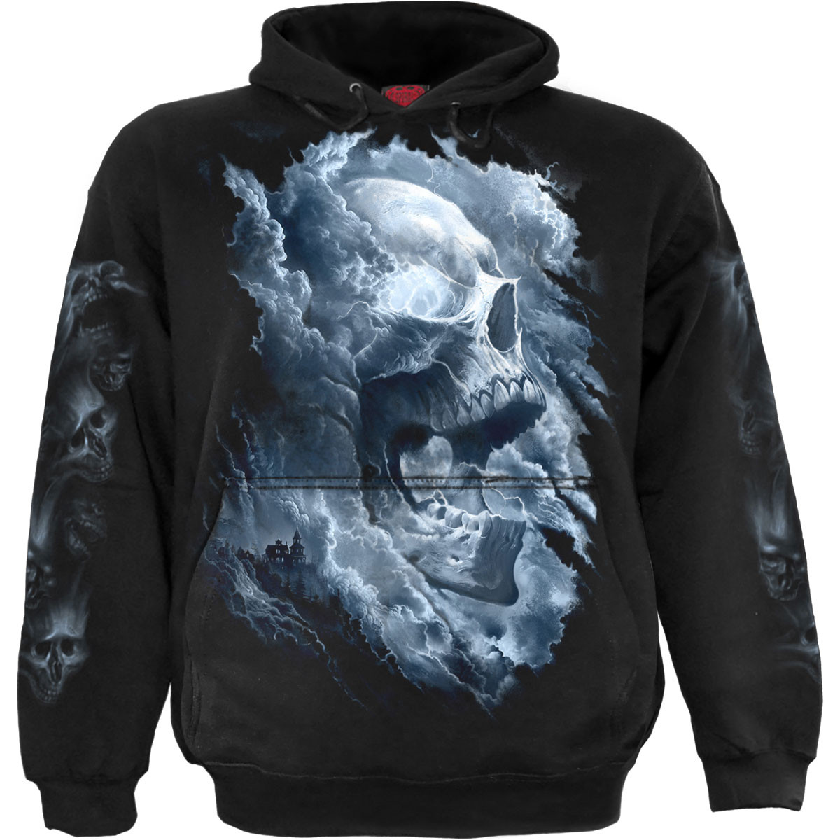 Spiral 'Grave Skies' (Black) Pullover Hoodie