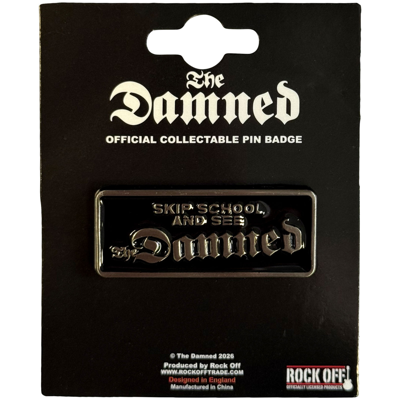The Damned 'Skip School' Pin Badge