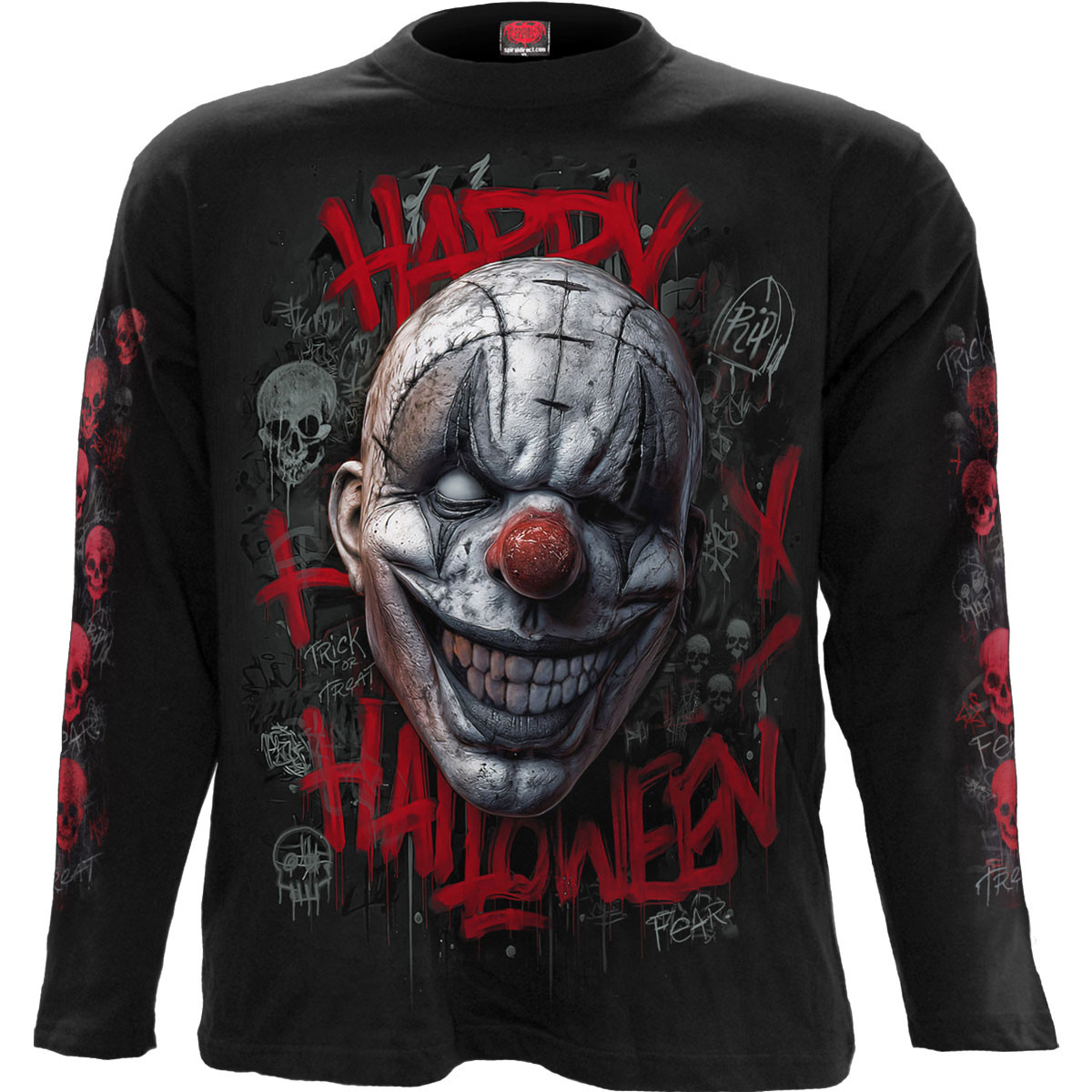 Spiral 'Happy Horroween' (Black) Long Sleeve Shirt